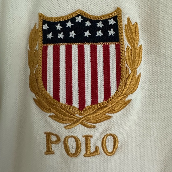 Ralph Lauren Polo Men’s M White Big Pony Crest USA Classic Fit Short Sleeve - Picture 2 of 6